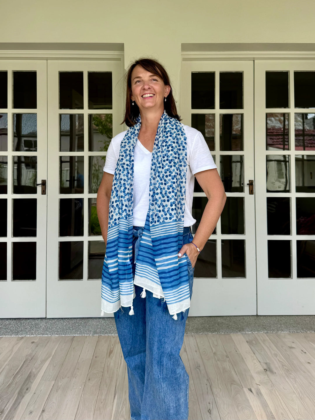Una Stripe and Spot Scarf