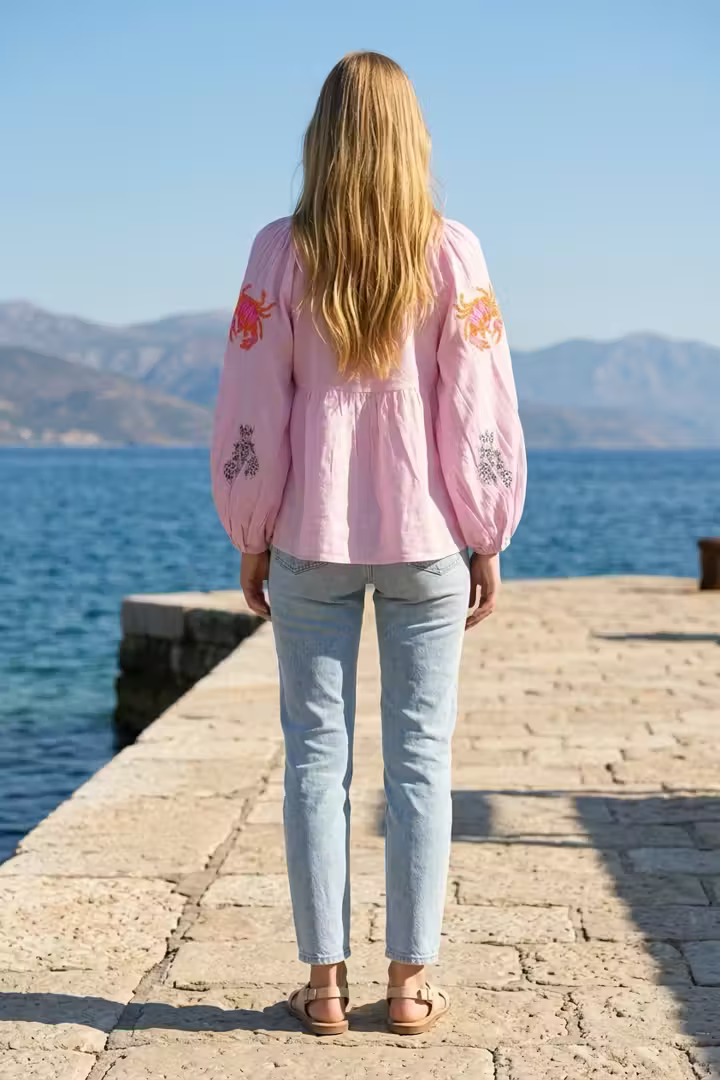 Rosa Crab Emb Blouse