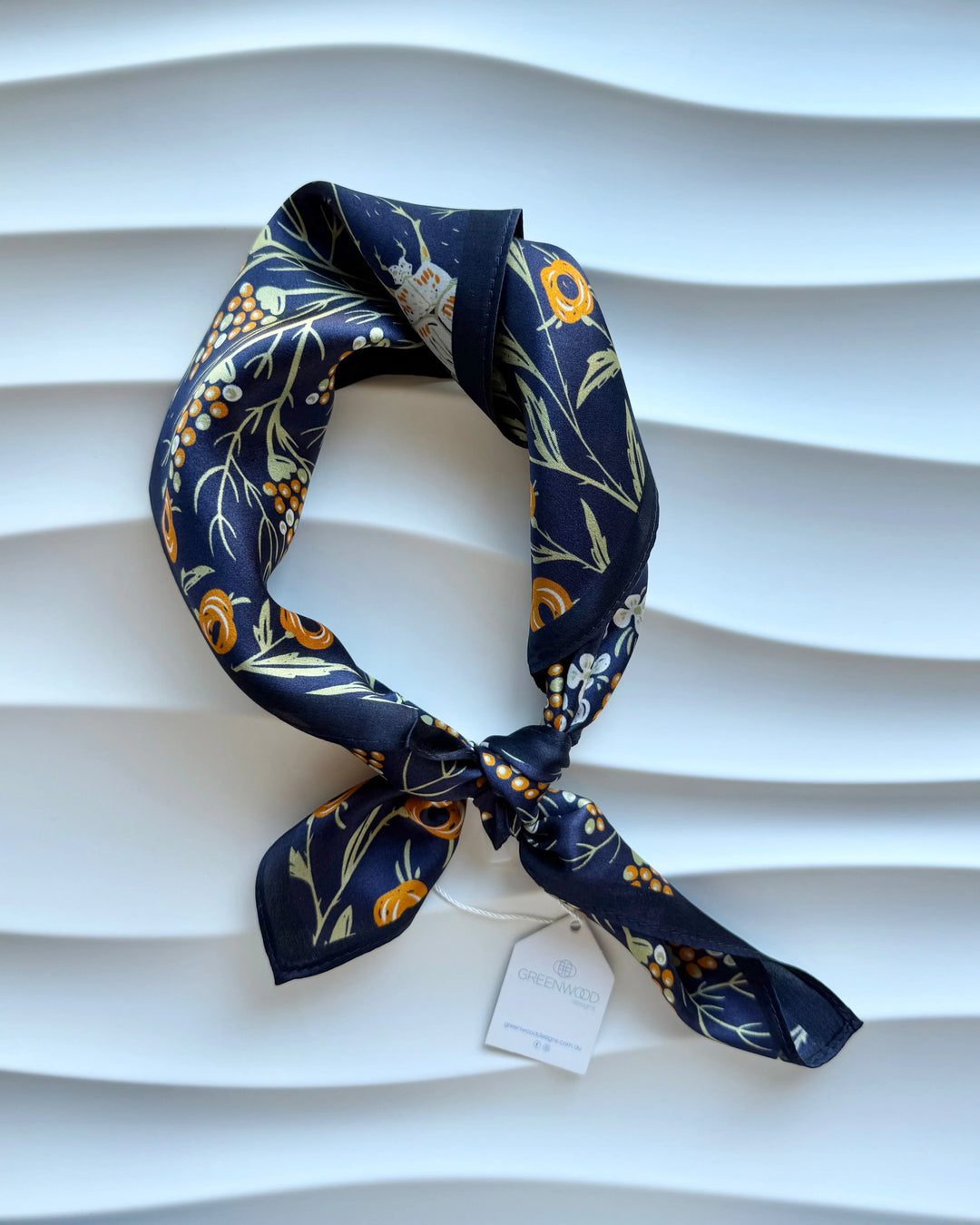 Night Garden Silk Neck Scarf