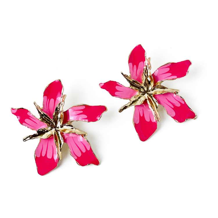 Jacinta Enamel Statement Earrings