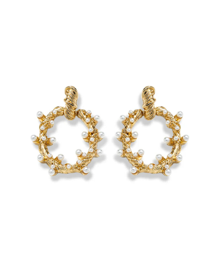 Kirsten Gold Textured Hoops