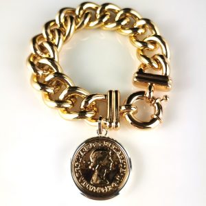 Link Bracelet w Coin