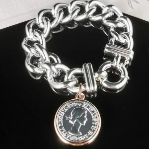 Link Bracelet w Coin