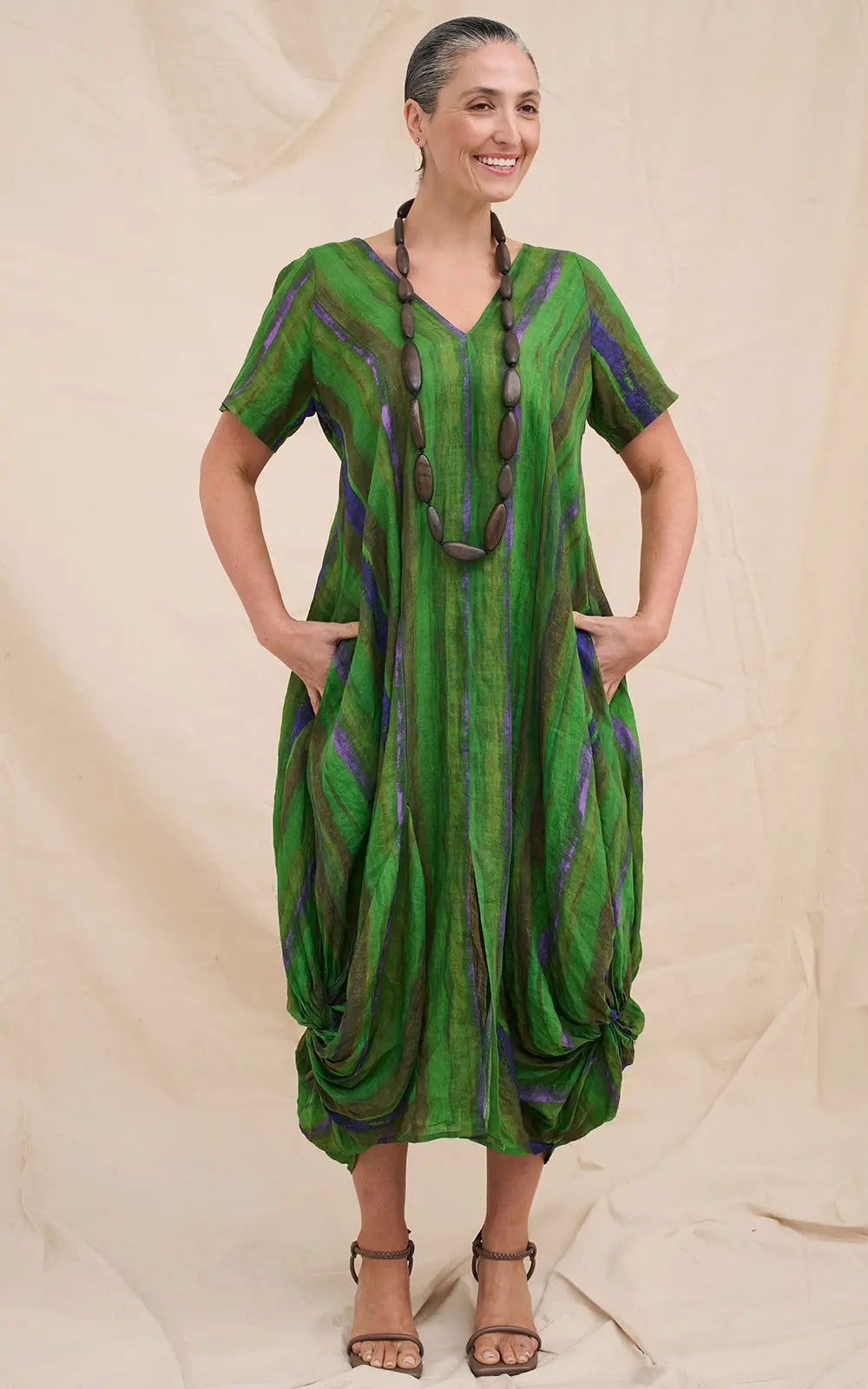 Painted Linen Dress