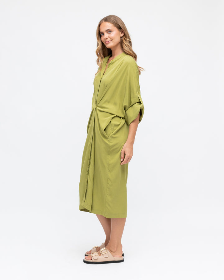 Fold Front Shirt Dress