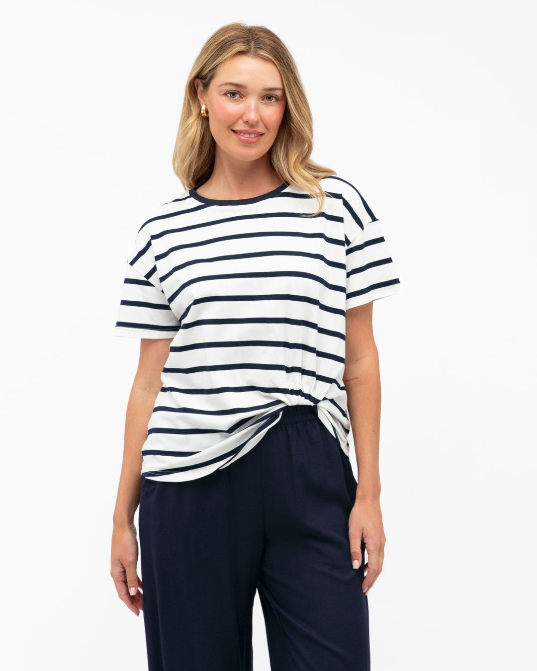 Easy Tuck Tee- Stripe