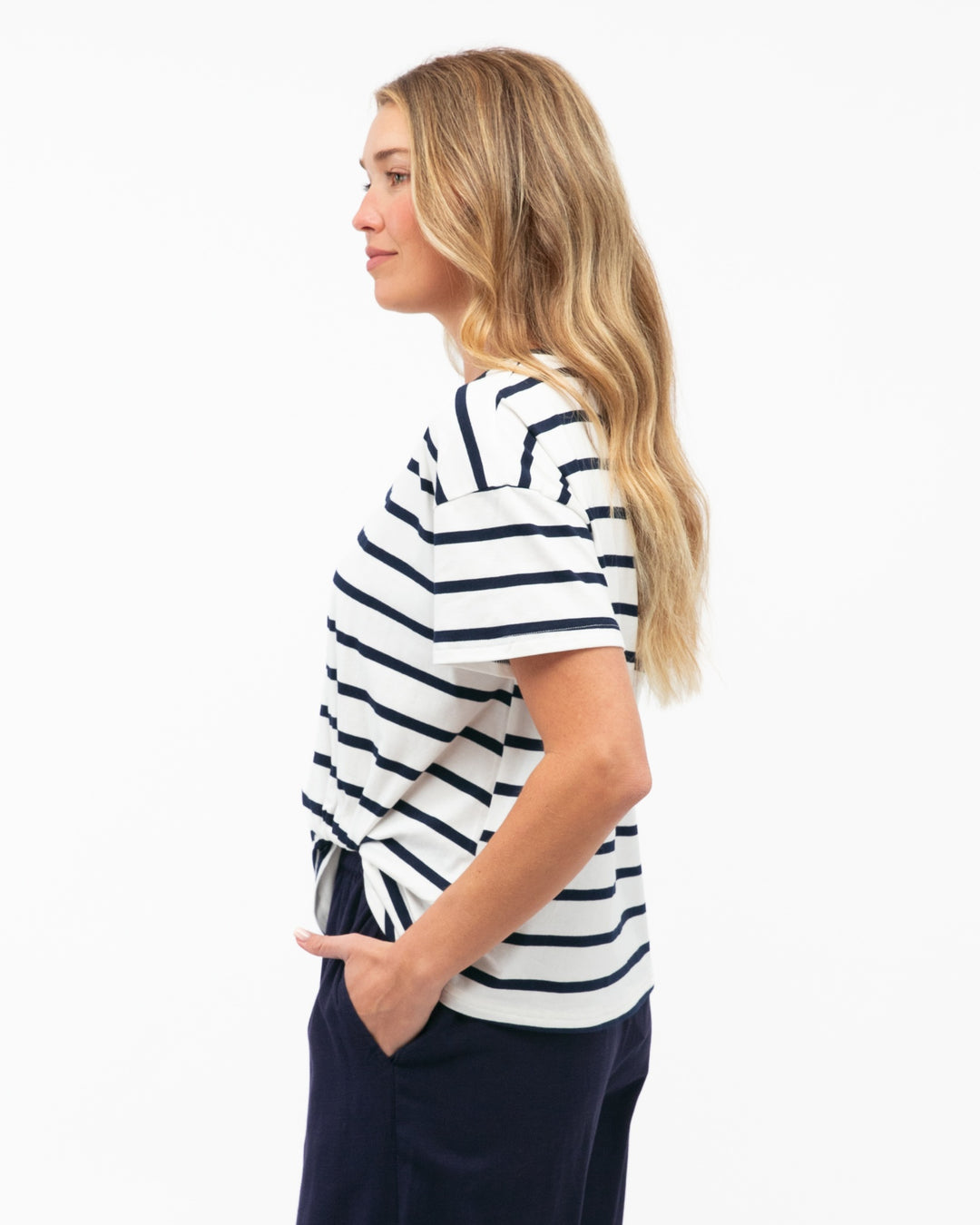 Easy Tuck Tee- Stripe