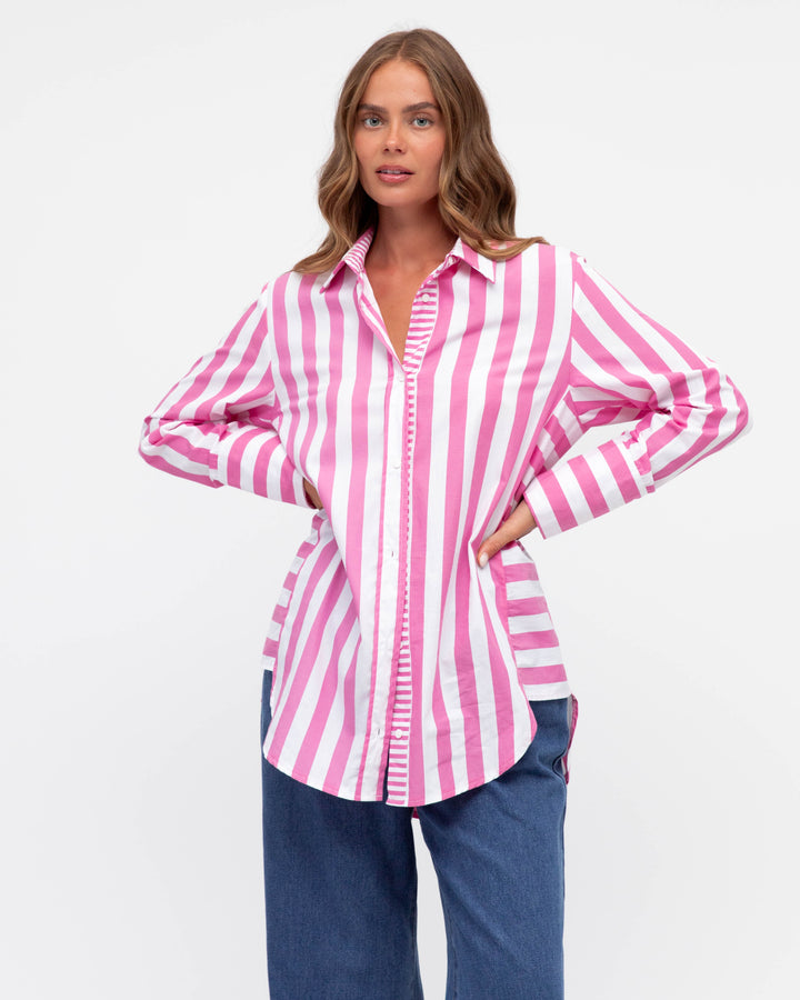 Stripe Contrast Shirt