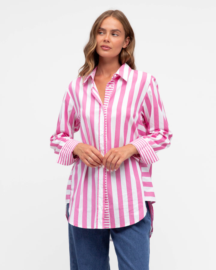 Stripe Contrast Shirt