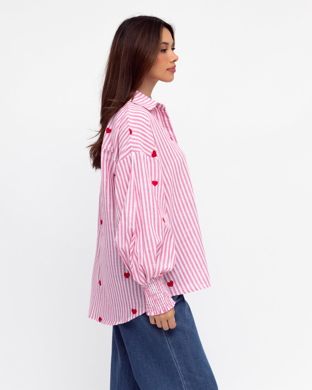 Heart Embroidered Shirt