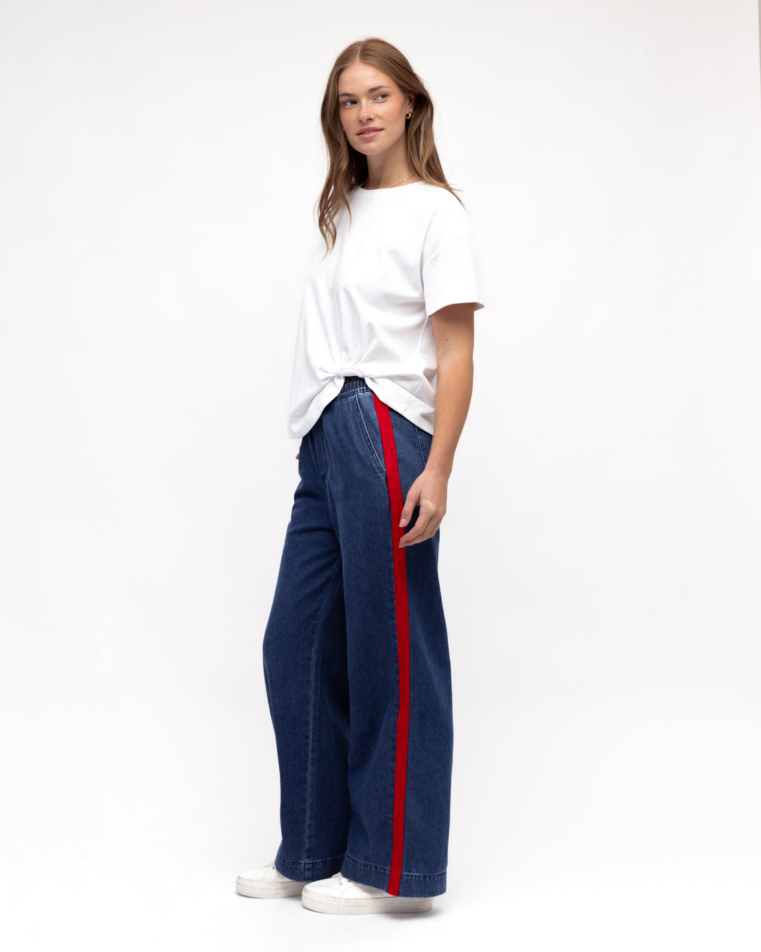 Luna Denim Jeans Red Stripe