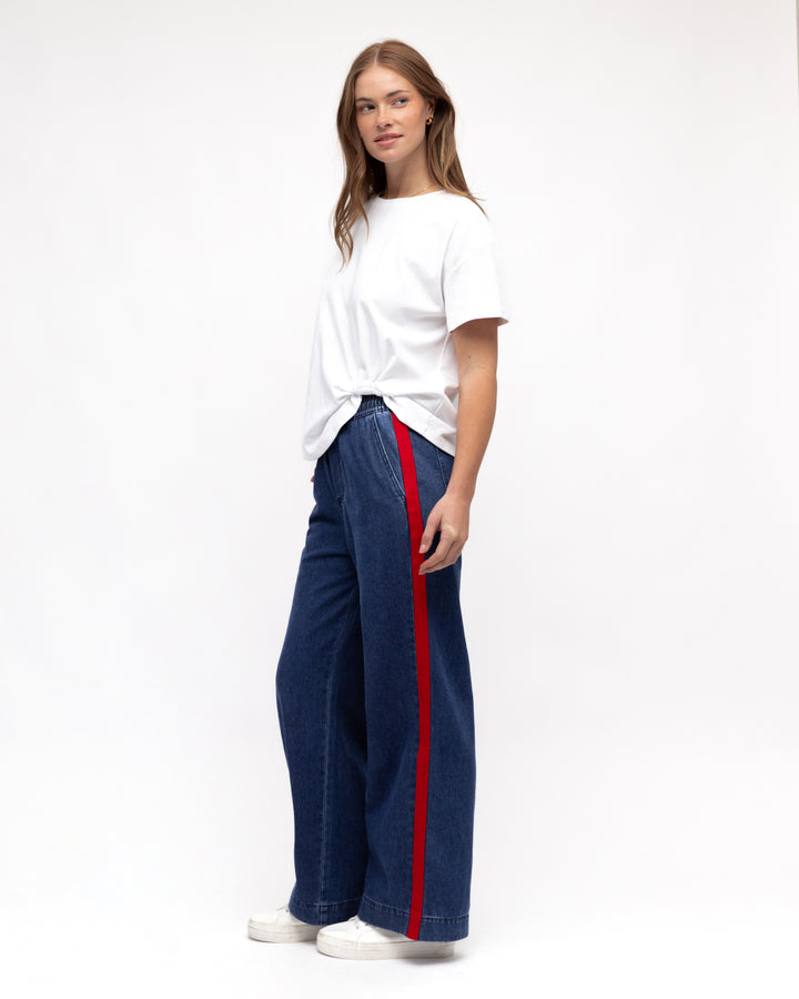 Luna Denim Jeans Red Stripe