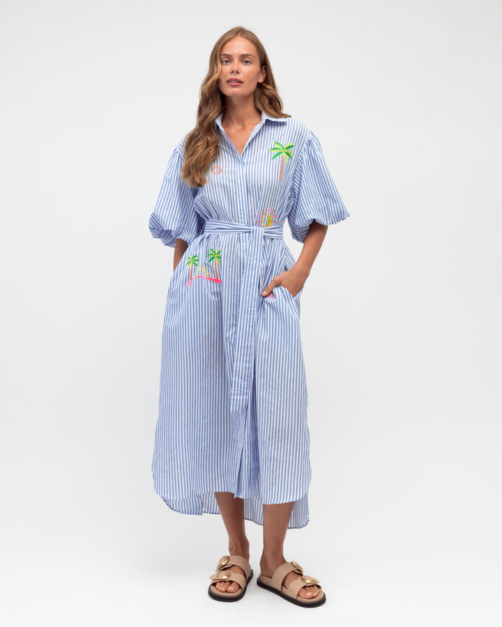 Embroidered Shirtdress