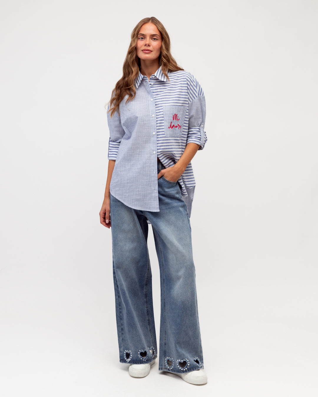 MI AMORE EMBROIDERED SHIRT