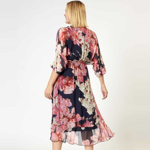 Meg Crossover Silk Dress