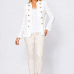 Linen Jacket w Bamboo Buttons