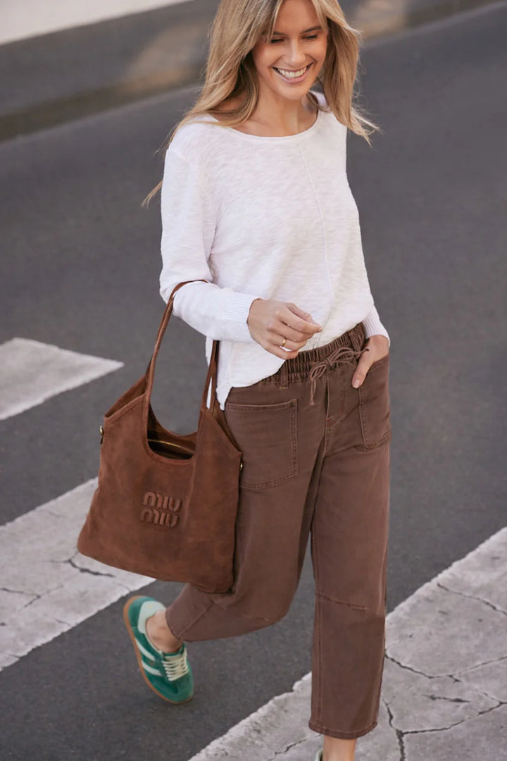 Leo Barrel Jeans- Chocolate