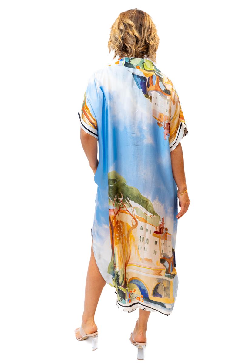 Maison Dress- Villa Print Silky