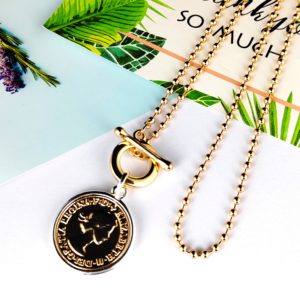 Long Fob w Coin Necklace