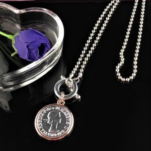 Long Fob w Coin Necklace