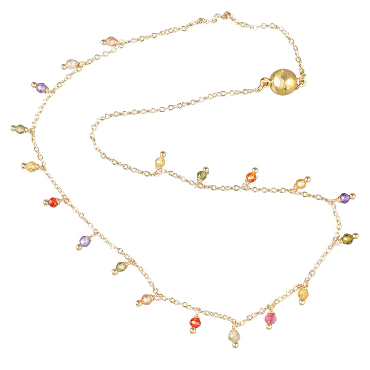 Micro Faceted Zircons Necklace