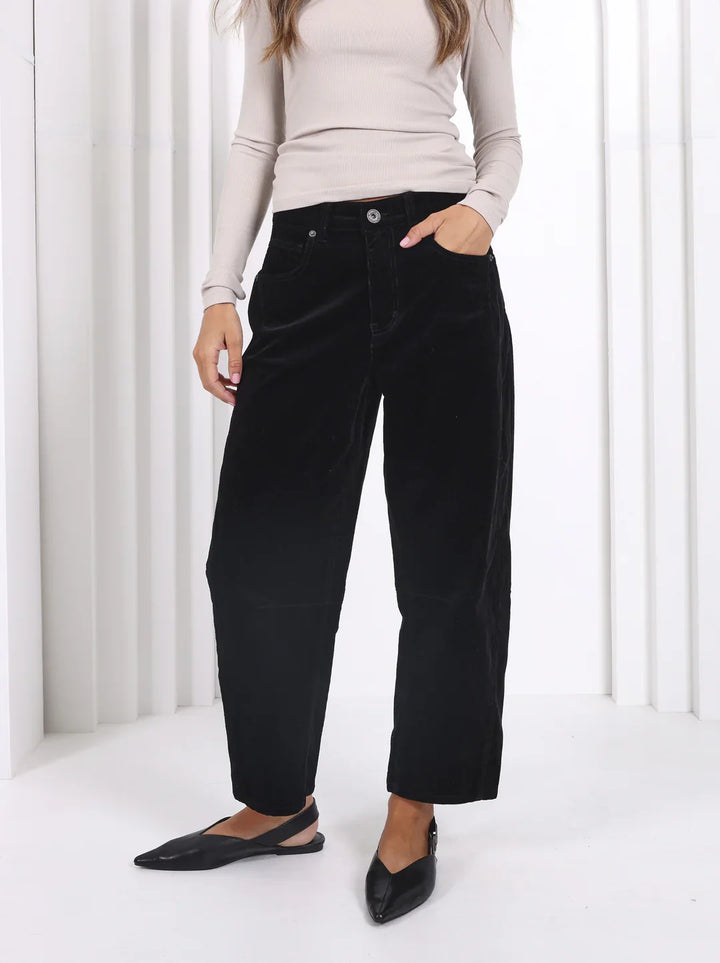 Toni Barrel Leg Cord Jeans