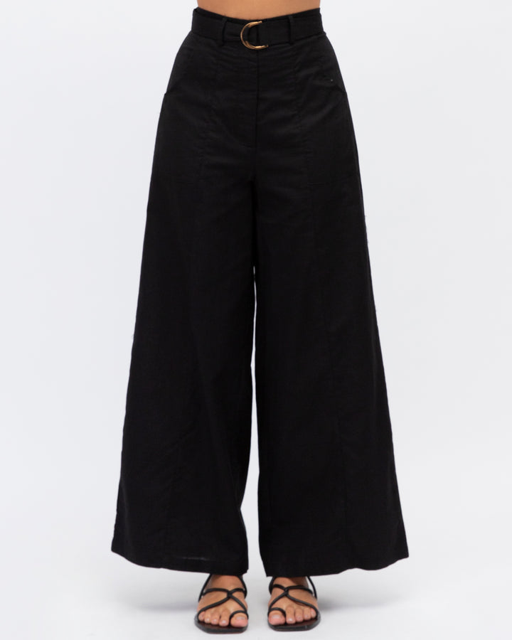 Linen pant with belt