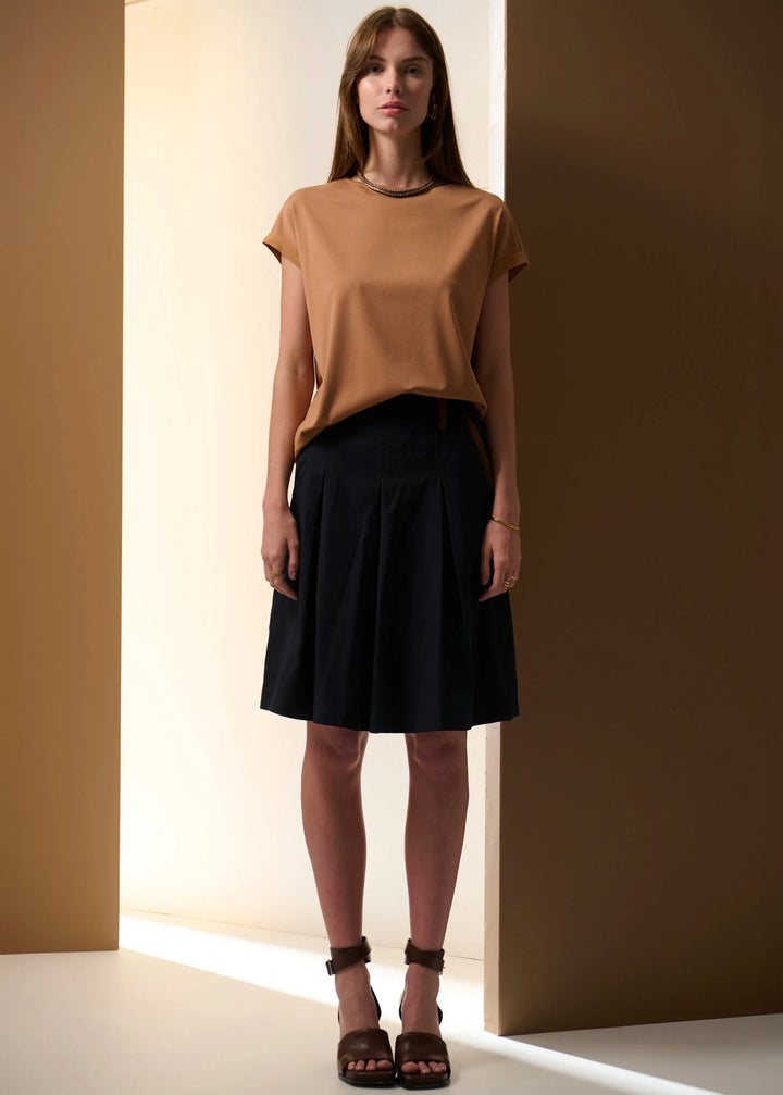 Odette Skirt Suede Trim