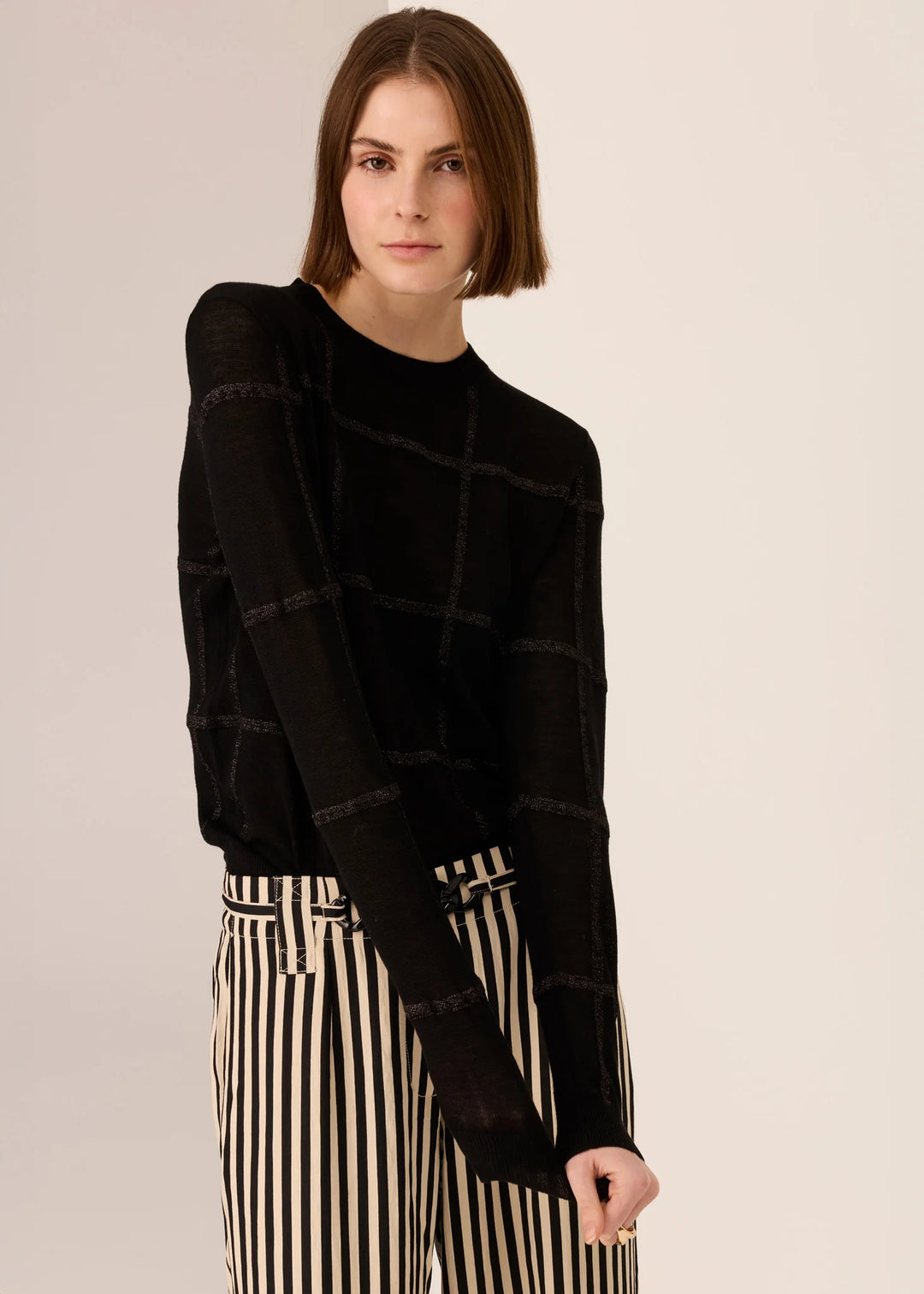 Westin Lurex Check Knit