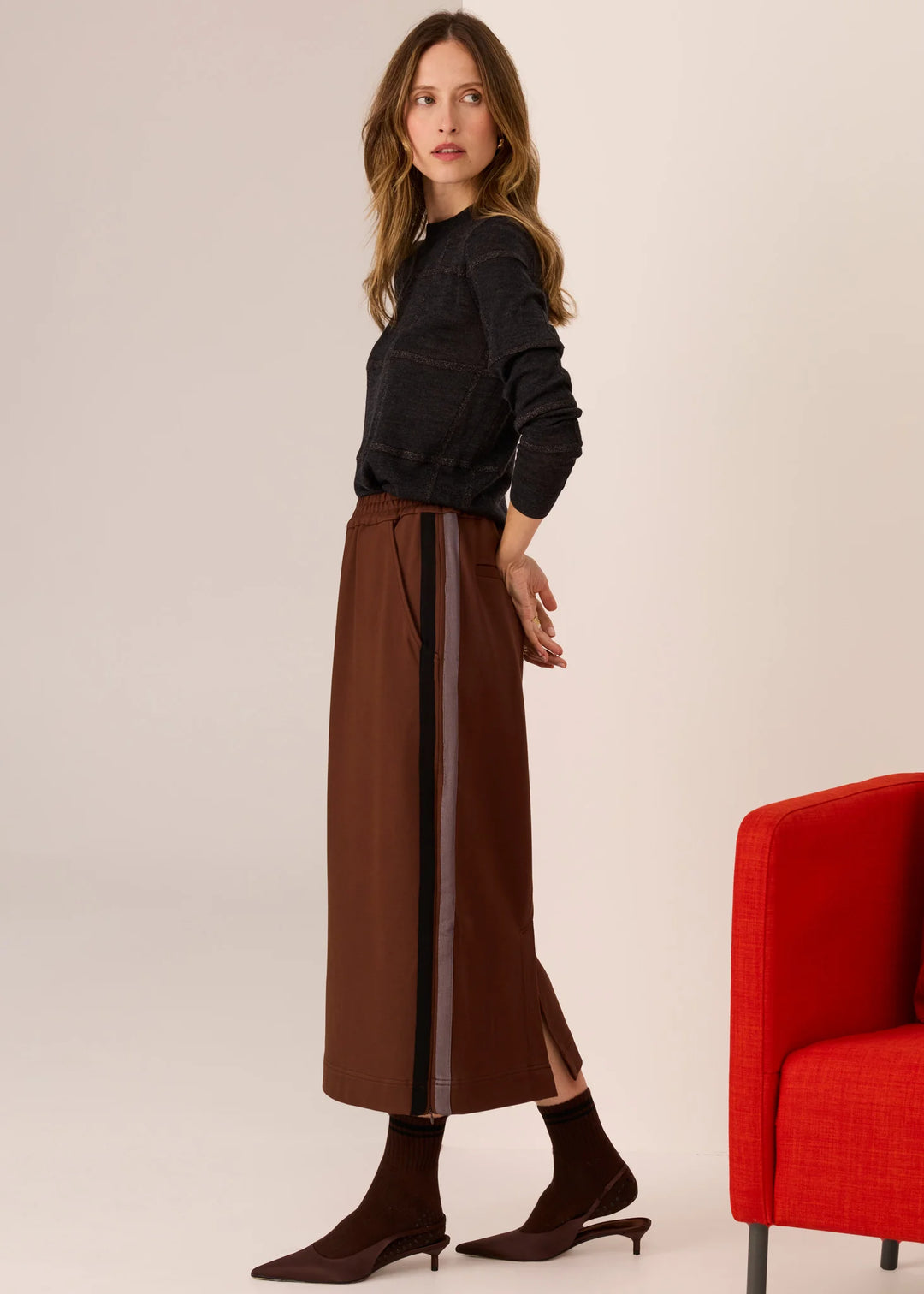 Westin Lurex Check Knit