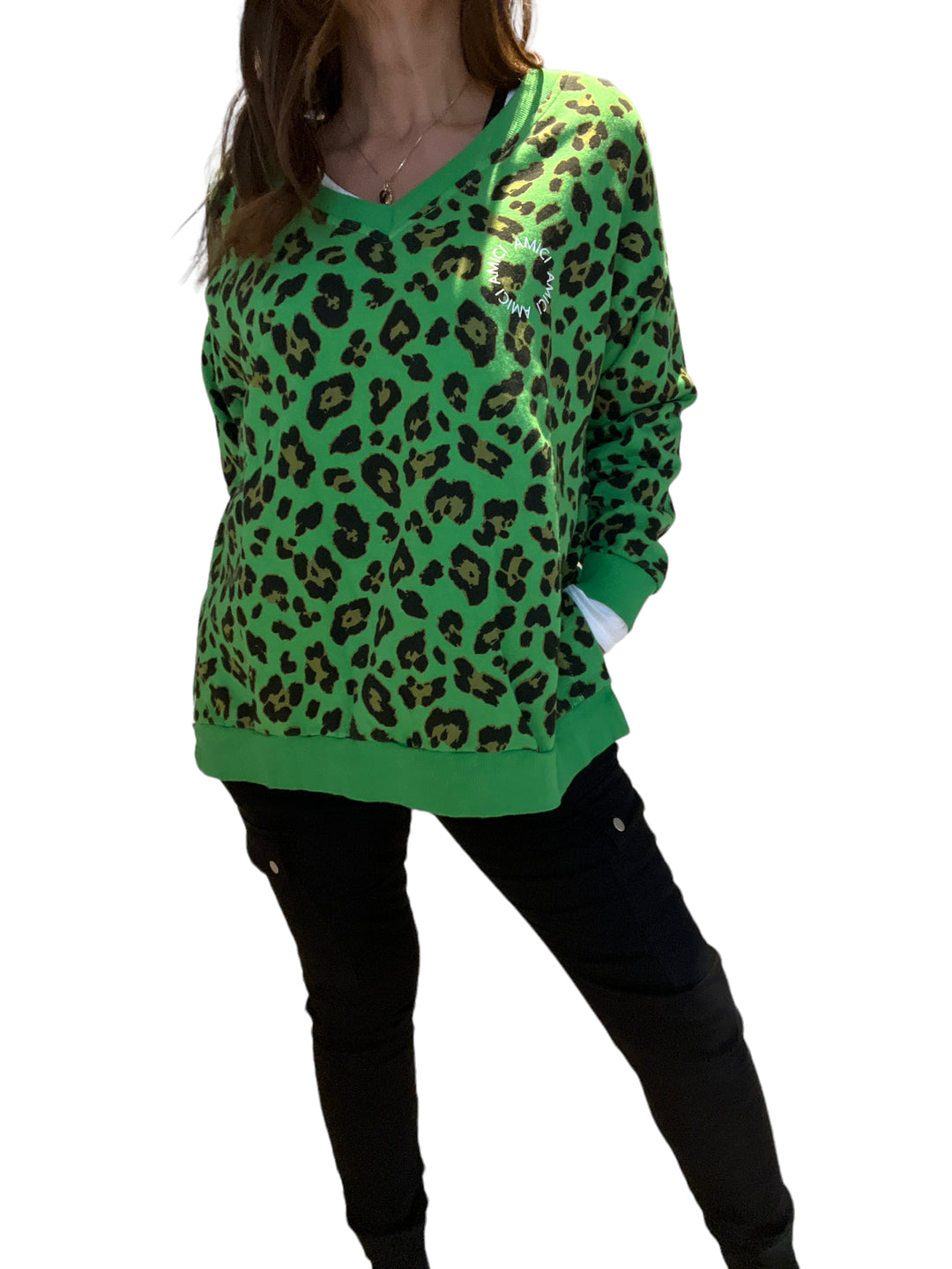 Animal V neck Sweater