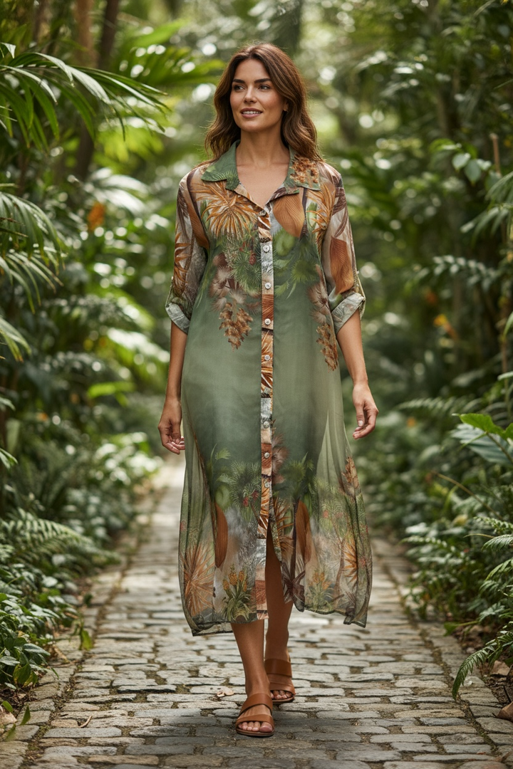Dolci Jungle Silk Dress