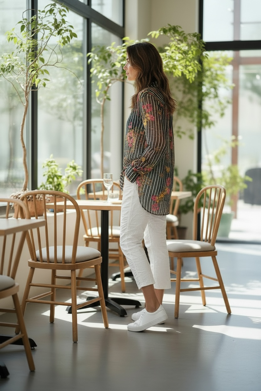 Dolci Silk Pansy Shirt