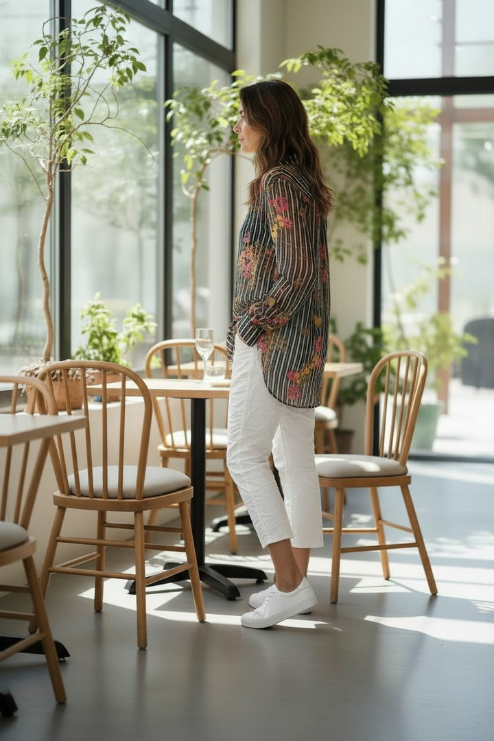Dolci Silk Pansy Shirt