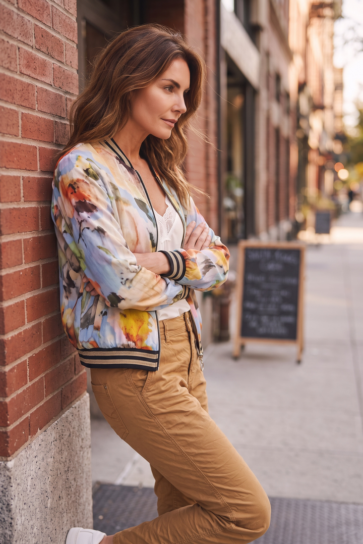 Dolci Silk Pansy Bomber
