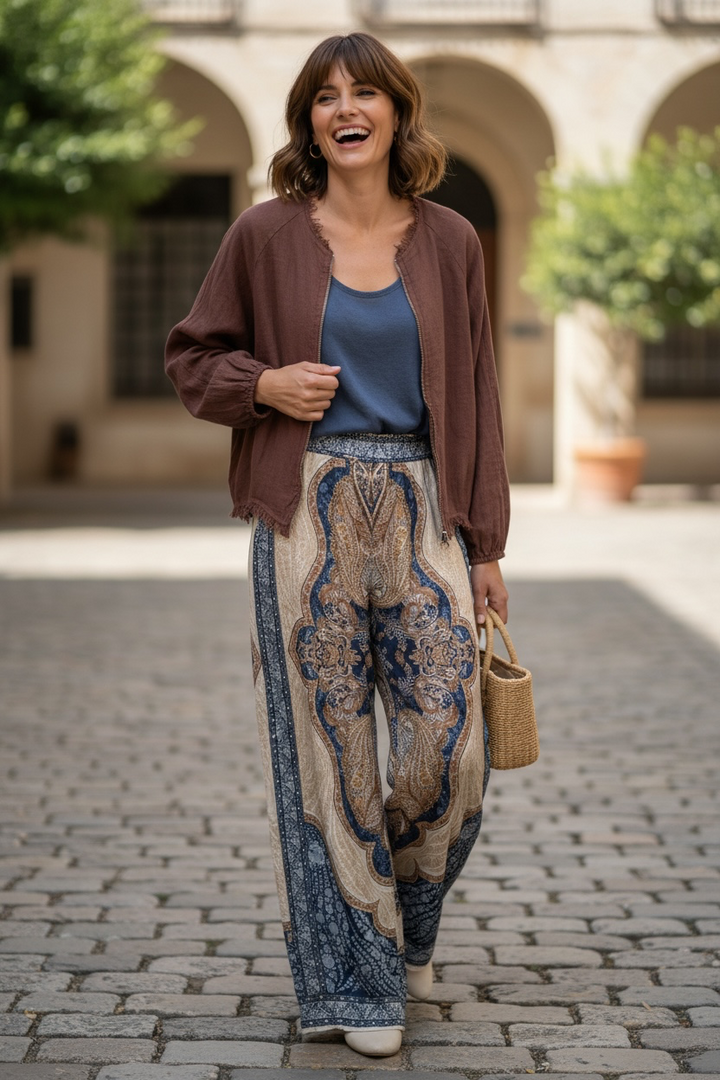 Abruzzo Paisely Silk Pant