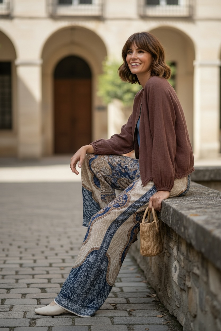 Abruzzo Paisely Silk Pant