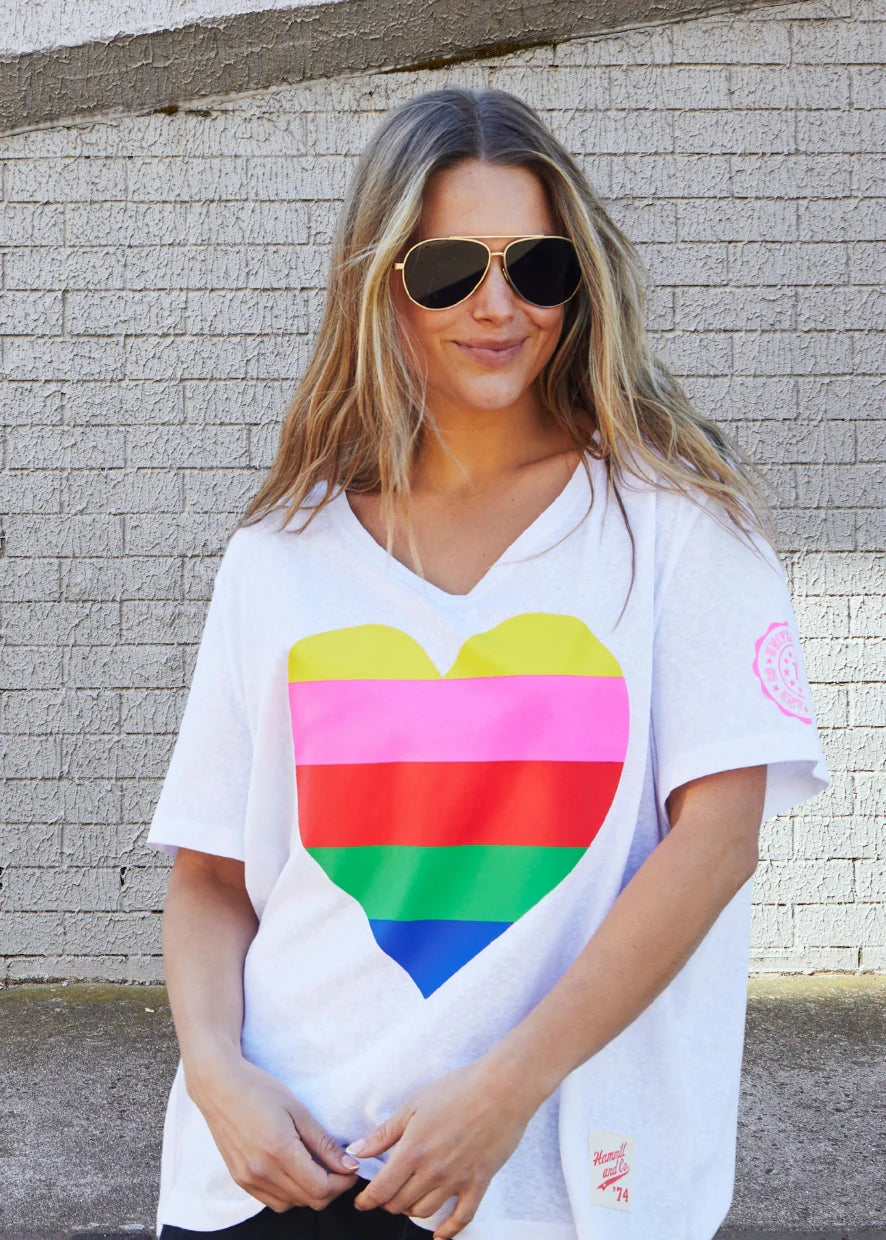 Rainbow Heart Tee