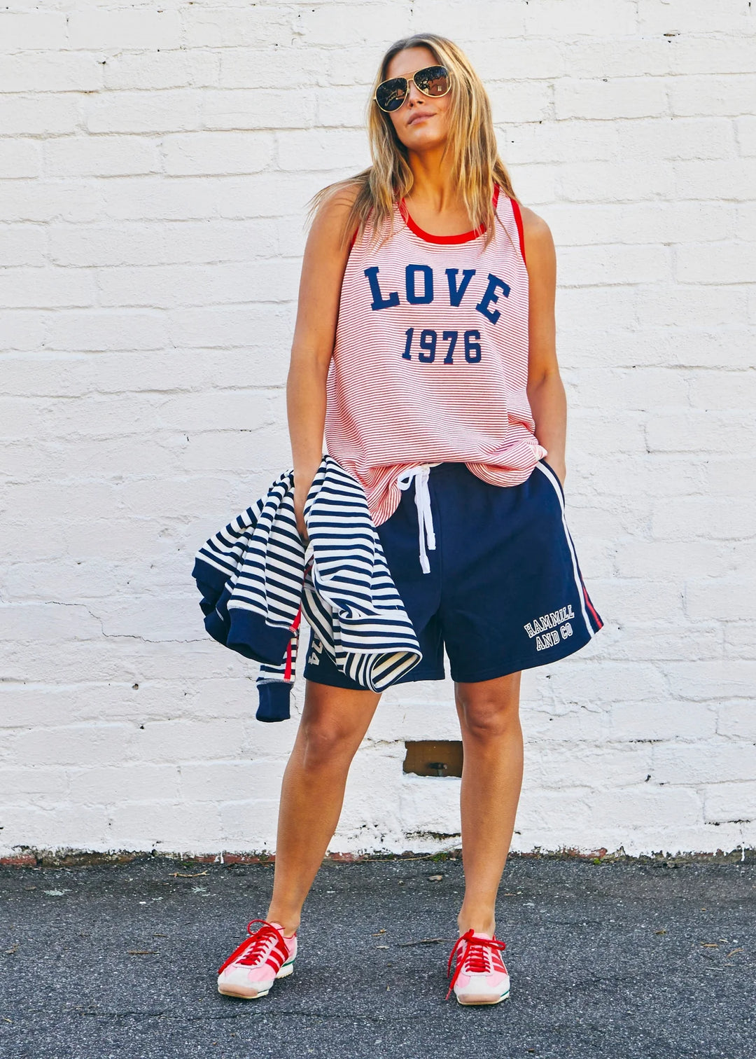 RETRO STRIPE TANK - RED/WHITE