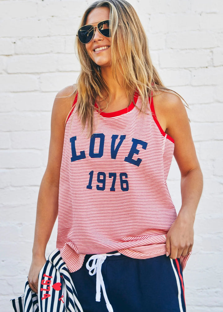 RETRO STRIPE TANK - RED/WHITE