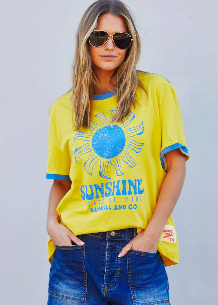 SUNSHINE STATE OF MIND RINGER TEE