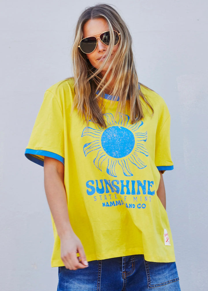 SUNSHINE STATE OF MIND RINGER TEE
