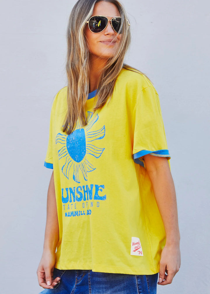 SUNSHINE STATE OF MIND RINGER TEE