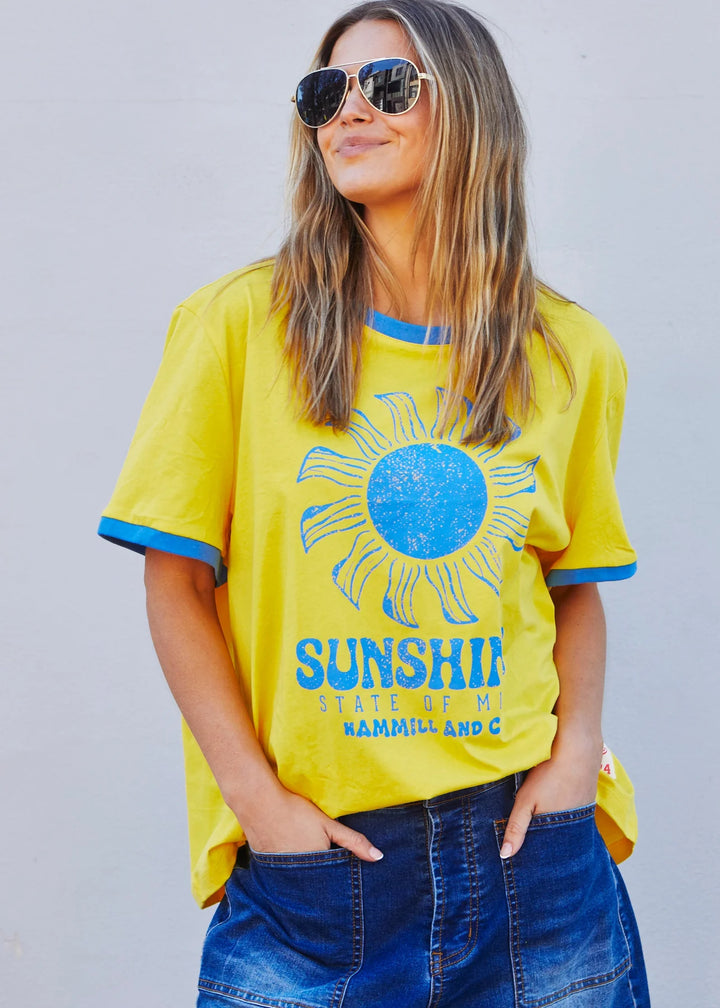SUNSHINE STATE OF MIND RINGER TEE