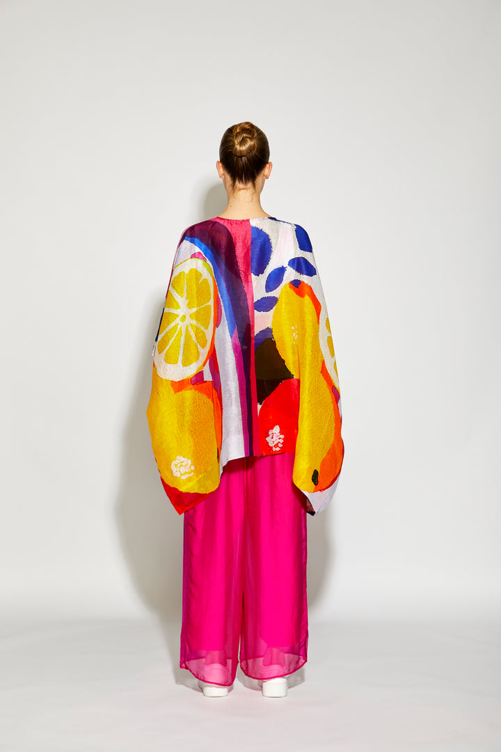 Silk/Linen Fruit Kimono