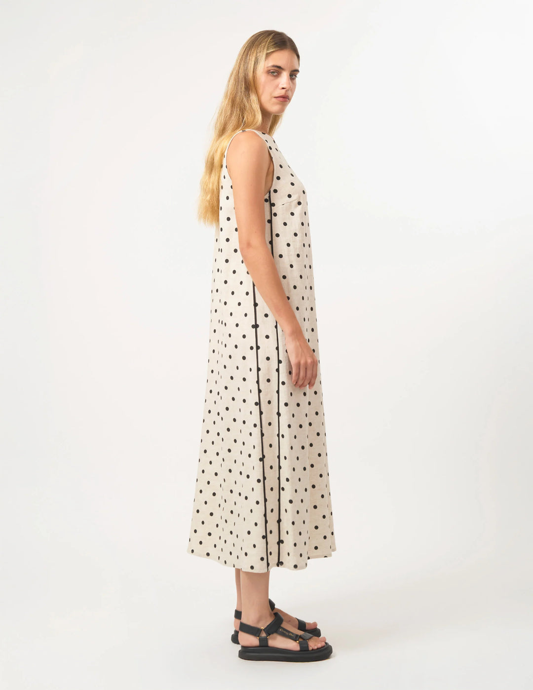 Marilyn Dress - Linen Spot