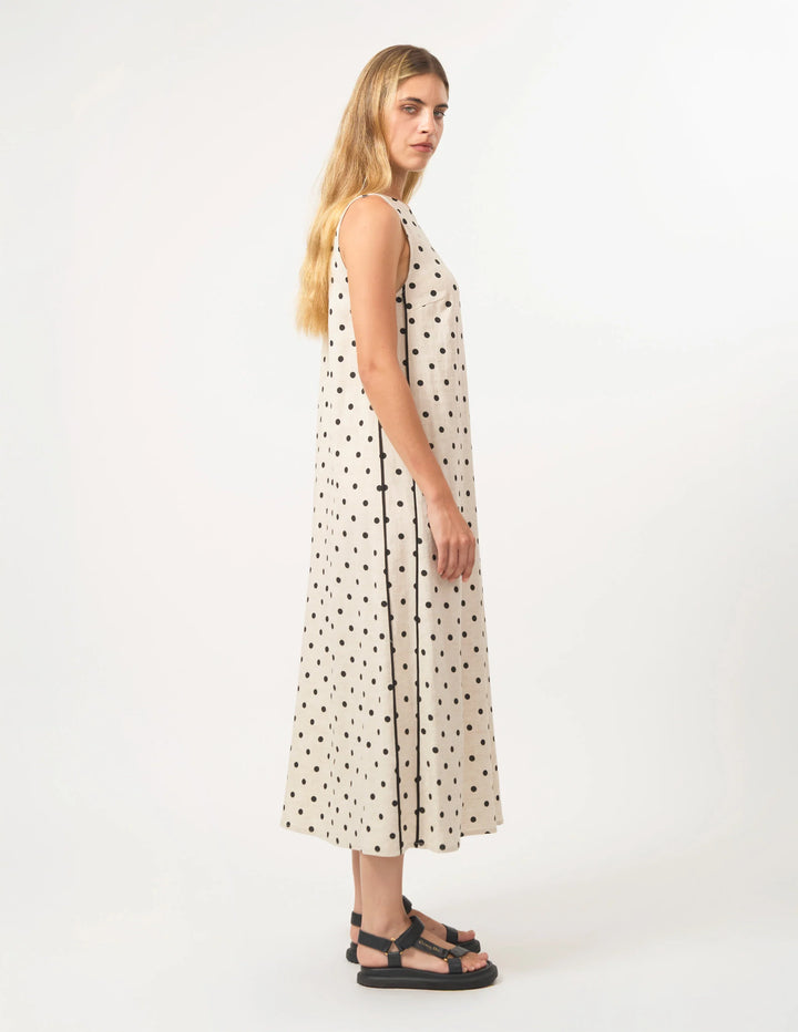 Marilyn Dress - Linen Spot