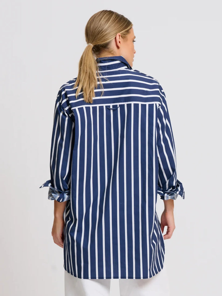 Bobbie Boyfriend Shirt- Thick Stripe