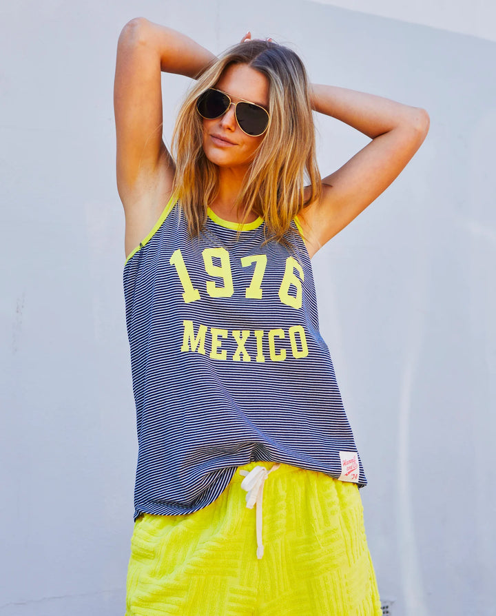 MEXICO TANK - NAVY/YELLOW