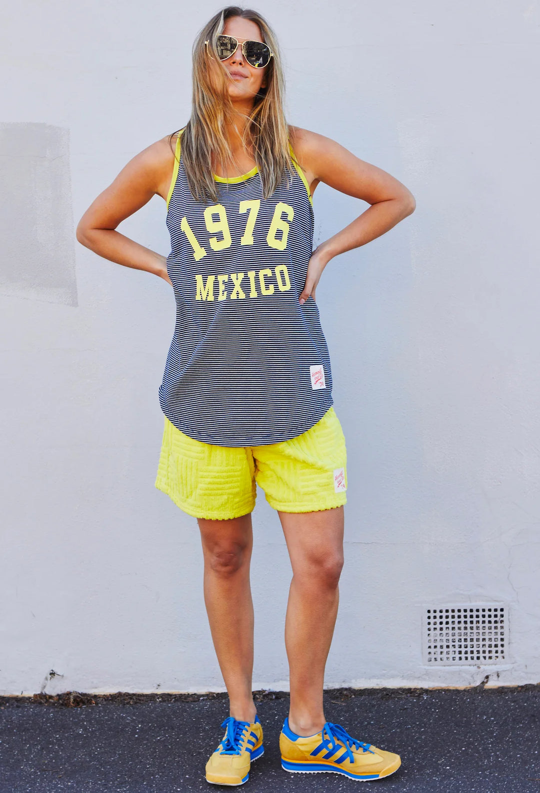 MEXICO TANK - NAVY/YELLOW